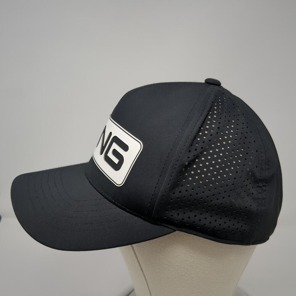 Ping Snapback Hat Solid Black One Size Adjustable… - image 3